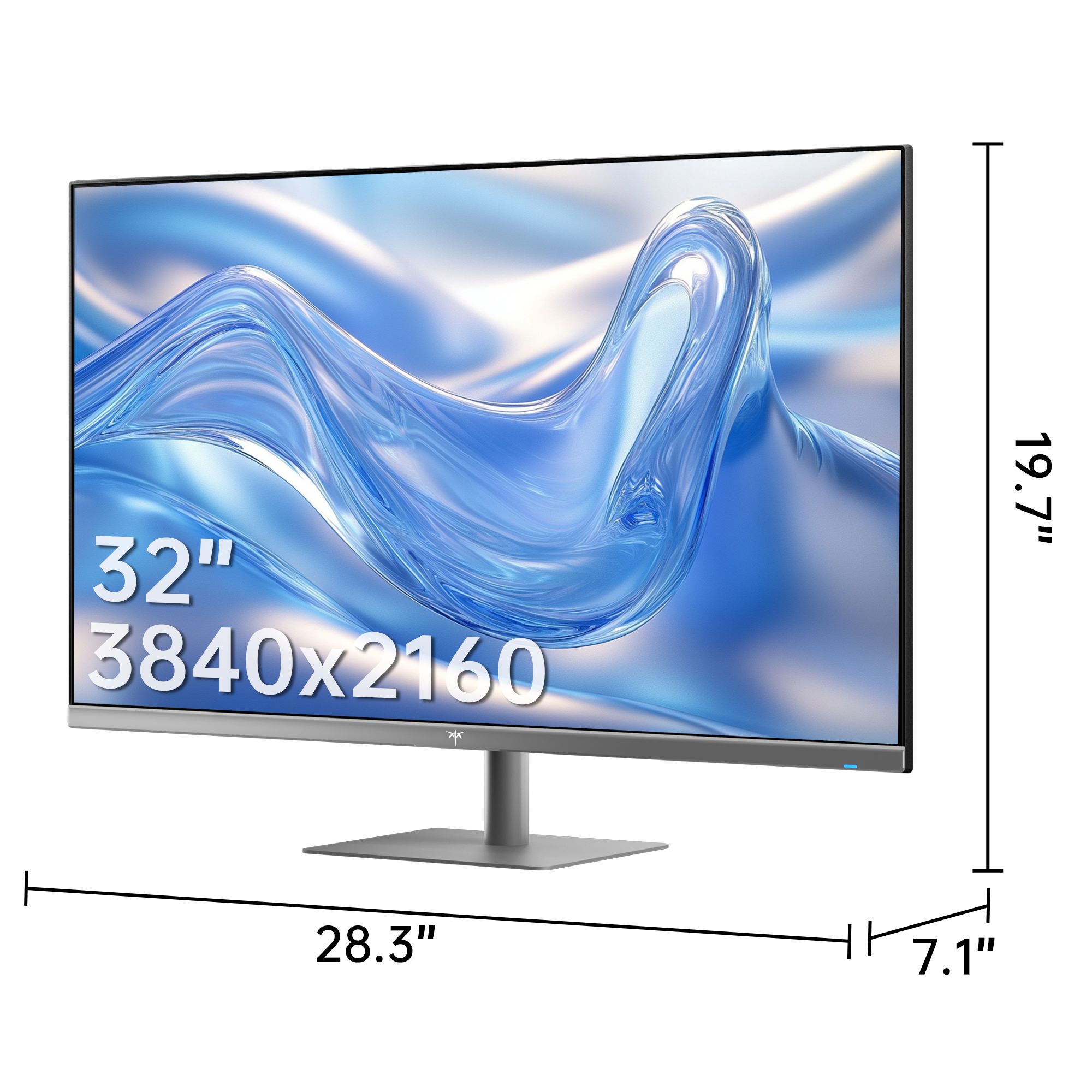 KTC 32 inch 4K Smart Monitor, featuring a 3840x2160 resolution and a stylish silver design, perfect for Google TV streaming