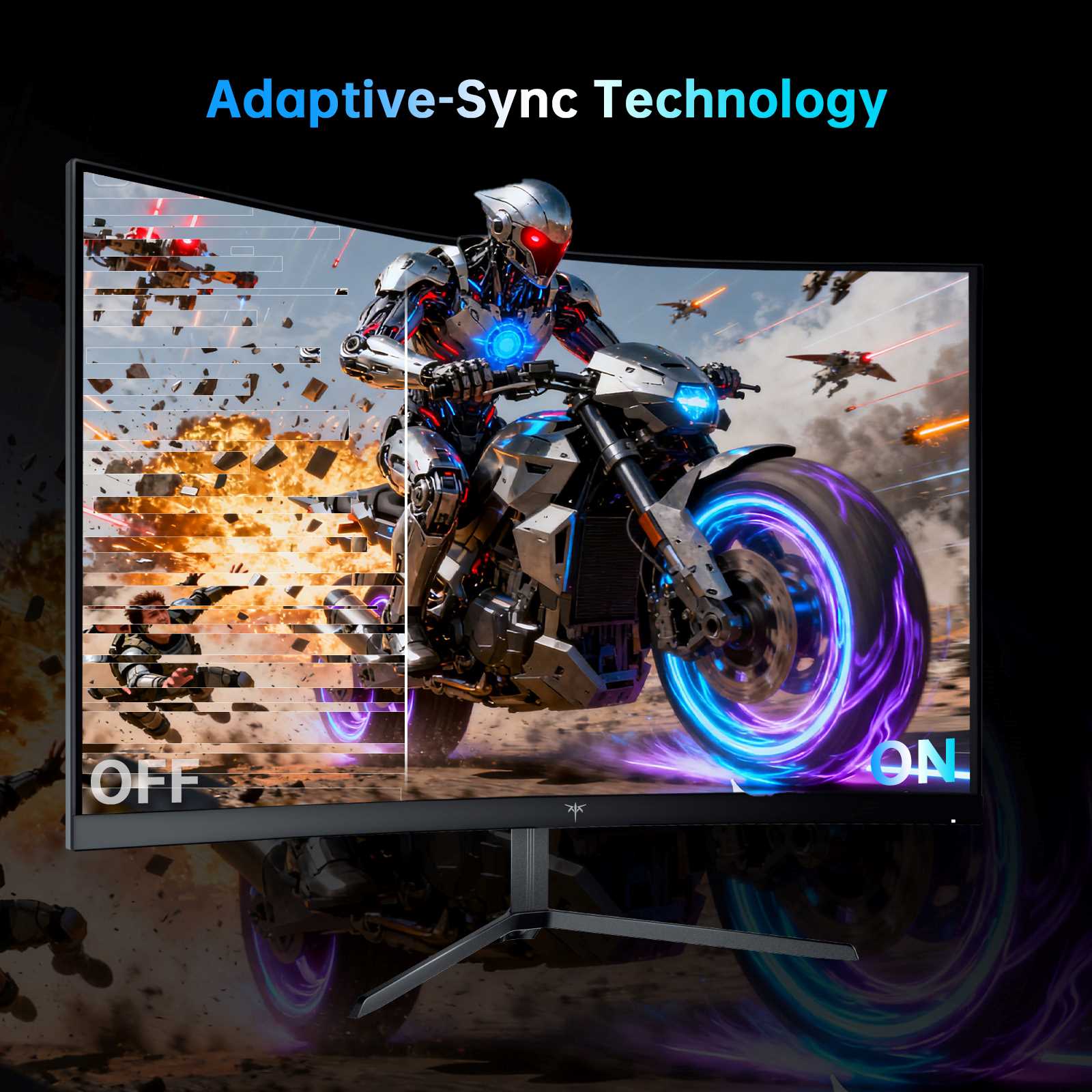 KTC 24-inch curved gaming monitor with slim bezel and FHD display