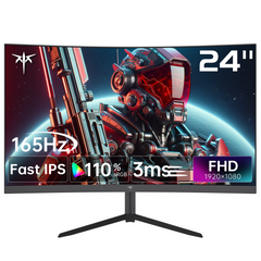 KTC 24" FHD 165Hz/180Hz 1500R Curved Gaming Monitor | H24S17