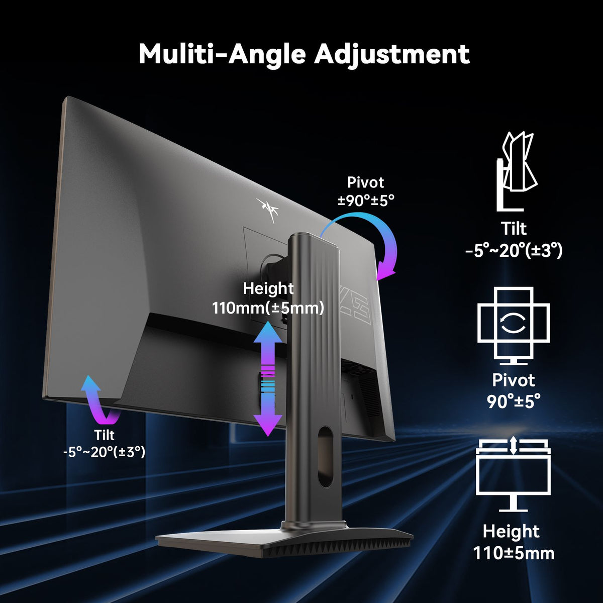 KTC 24.5" FHD 240Hz/1ms Fast IPS Gaming Monitor | H25T7-3