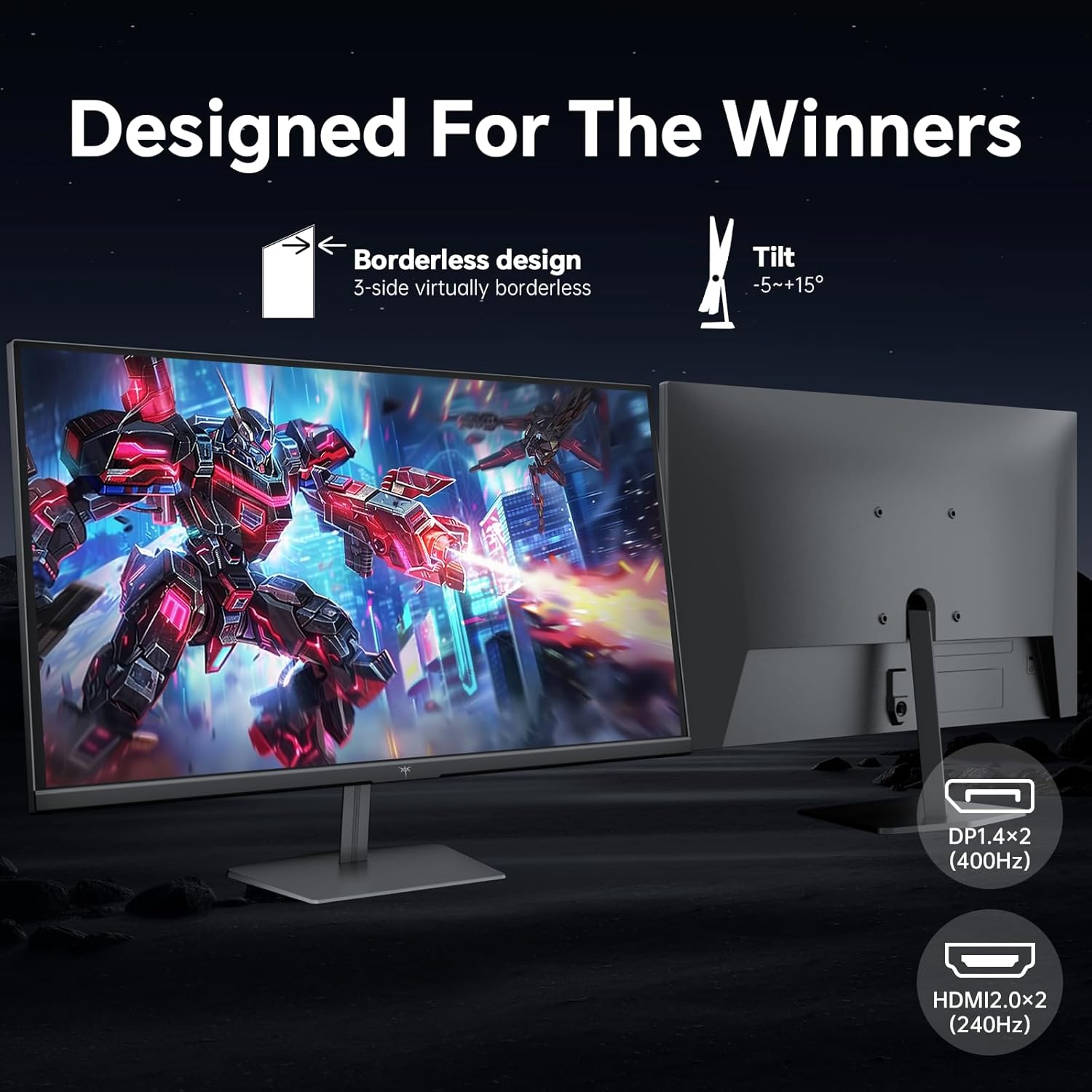 KTC 24.5-inch Fast IPS gaming monitor with slim bezel and adjustable stand