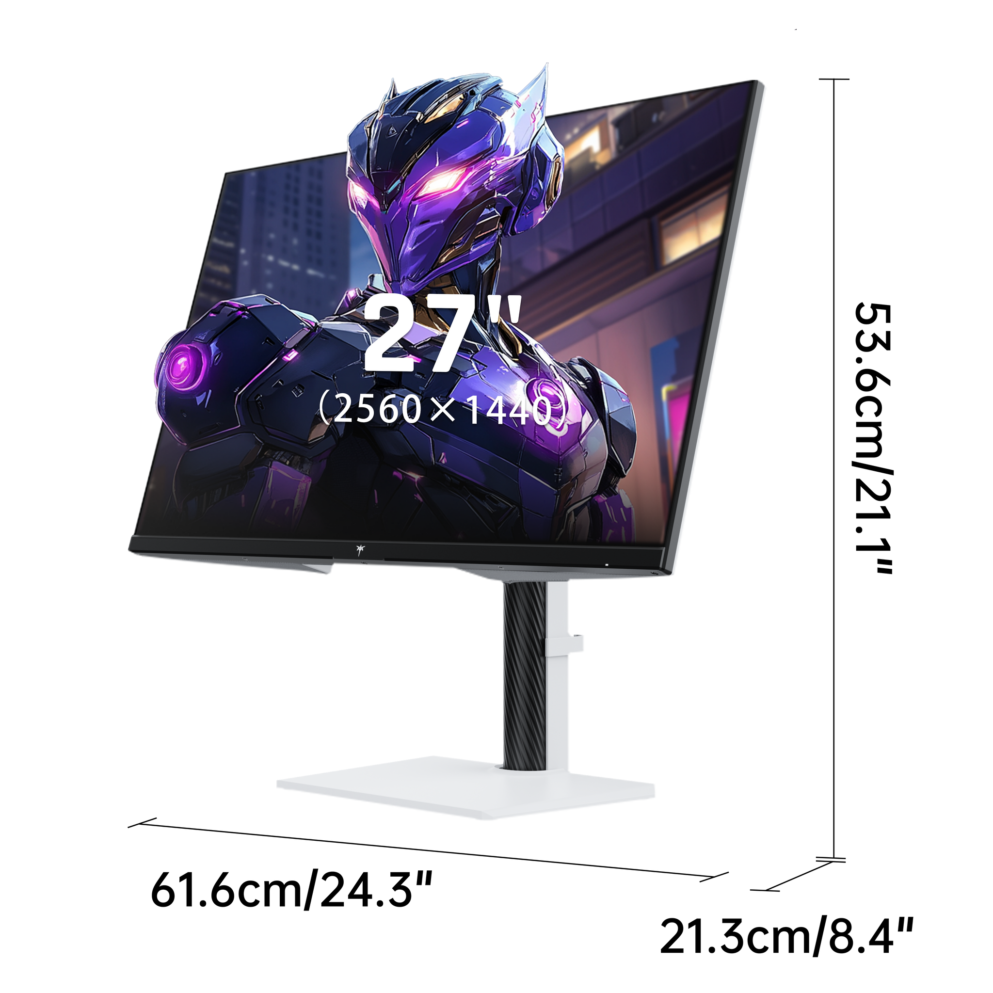 KTC 27 inch WQHD Gaming Monitor with cyberpunk visual, 144Hz refresh rate for esports