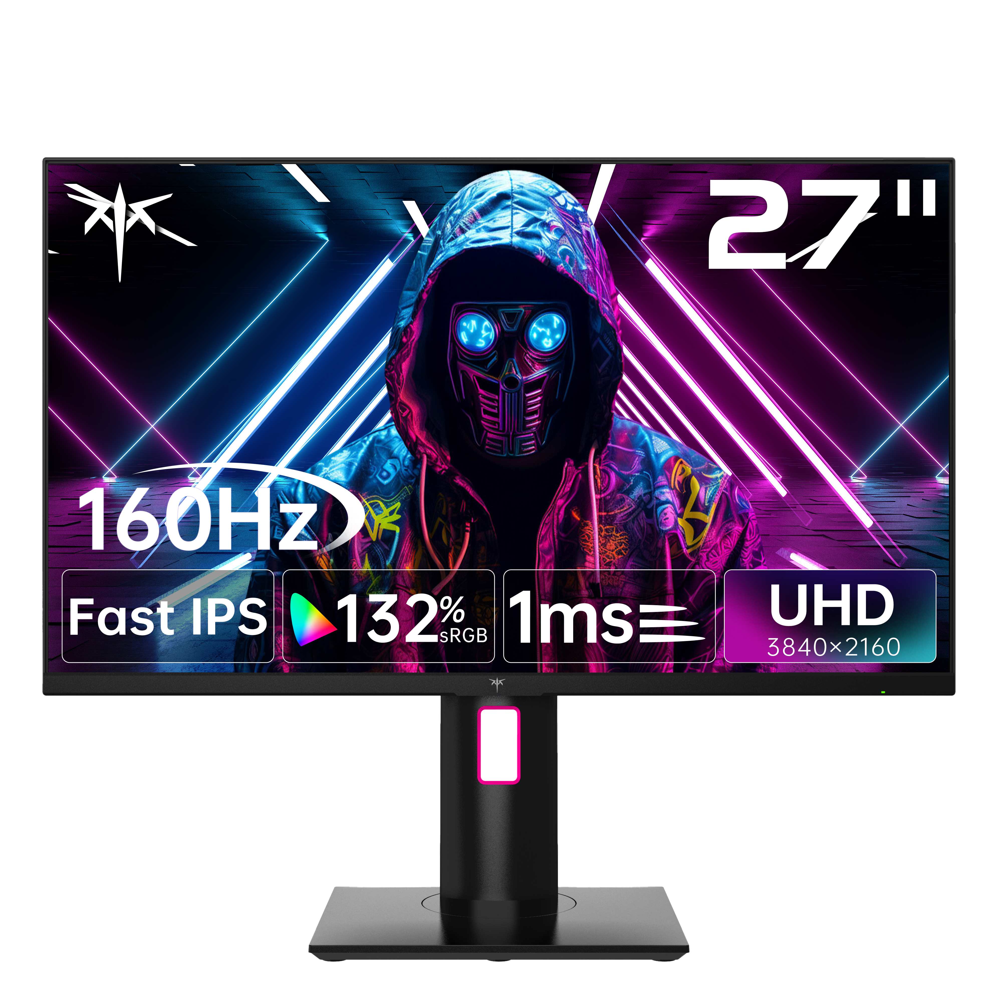 KTC 27-inch 160Hz 4K Gaming Monitor featuring Fast IPS, 1ms response time, and 132% sRGB color, perfect for esports players
