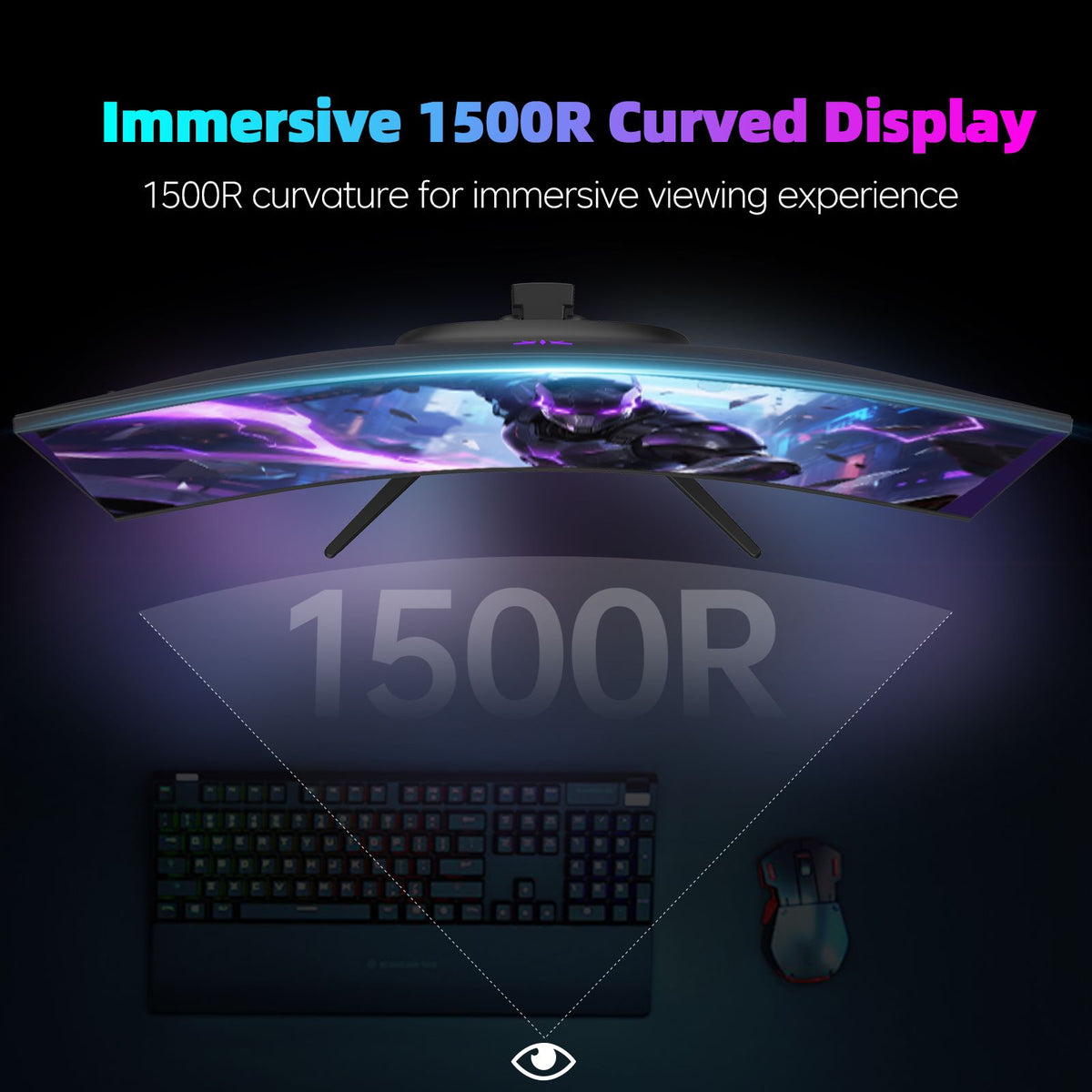KTC 27" 2K 200Hz/HD 400Hz Dual Mode Curved Gaming Monitor | H27S5