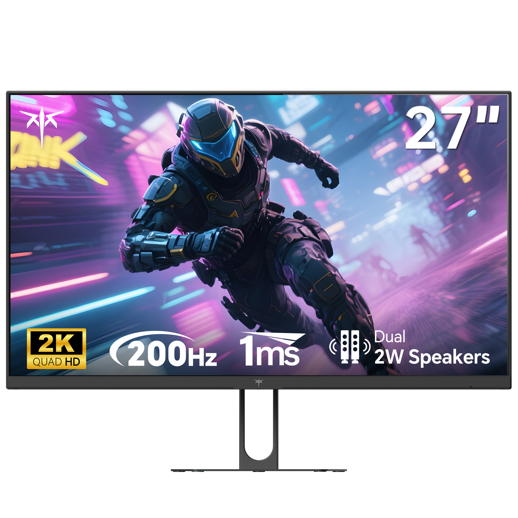 KTC 27-inch 2K Gaming Monitor. Features 210Hz, 1ms response time, and dual 2W speakers for immersive esports experience.