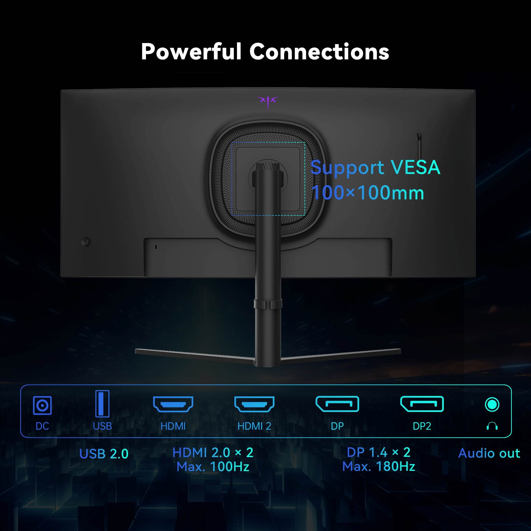 KTC 34" 2K 180Hz/1ms 1500R Curved Gaming Monitor | H34S5