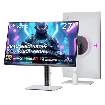 KTC M27P6 27-inch Mini LED gaming monitor with thin bezels and RGB stand