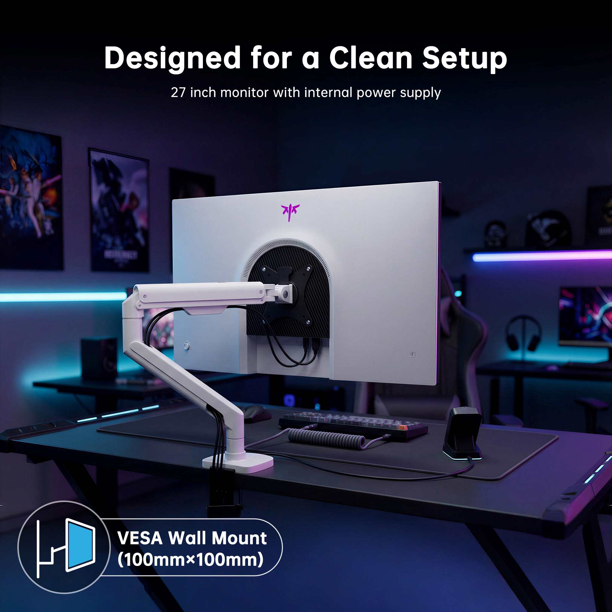 KTC 27-inch Mini LED gaming monitor with adjustable stand