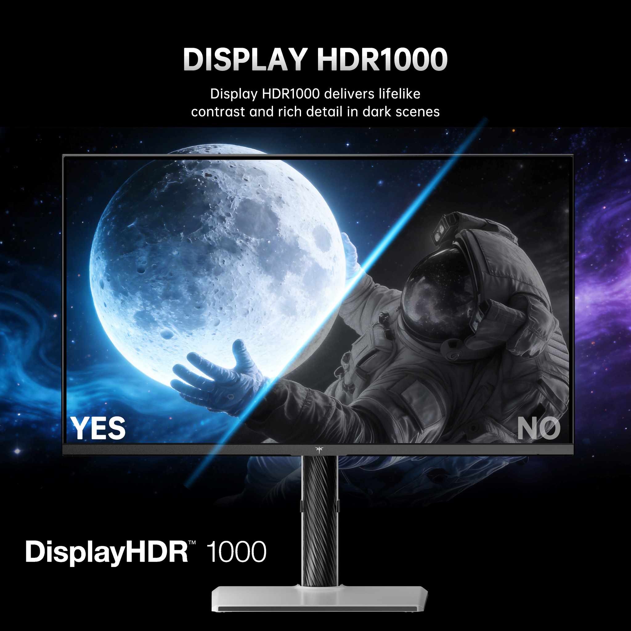 KTC M27T6S mini LED gaming monitor with adjustable stand and slim bezel
